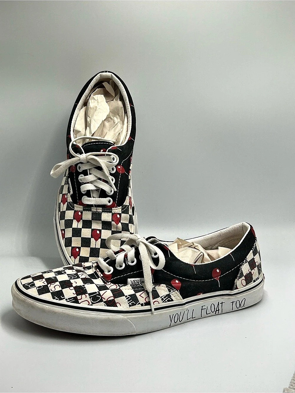 Vans Era House of Terror IT Pennywise Sneakers US 10 IT Perfect for Halloween 🎃